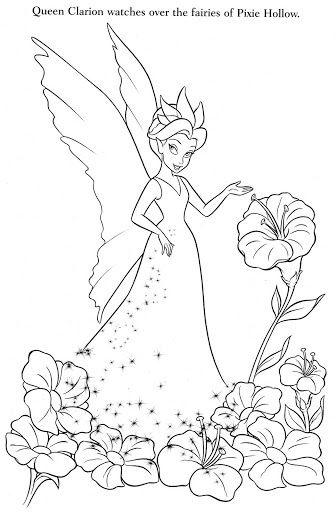 Dessin à colorier Clochette #170518 issu de la collection Personnages de dessins animés, prêt à imprimer