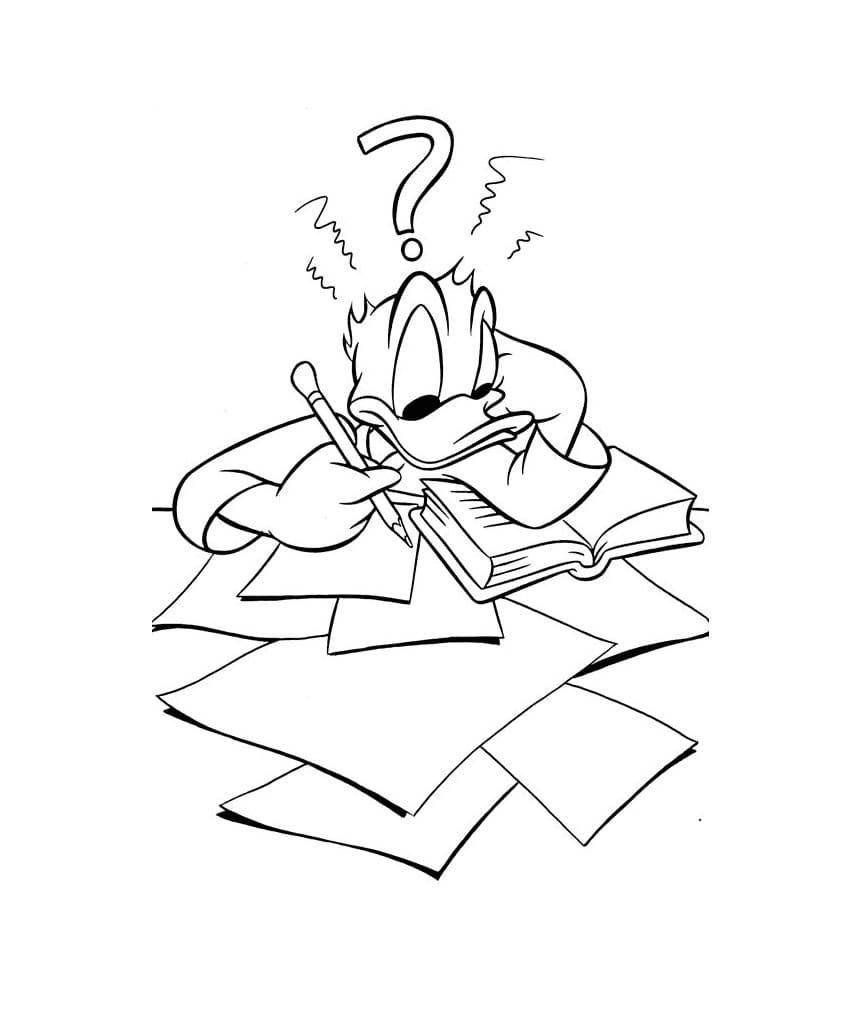 Coloriage Donald Duck #186272 à imprimer gratuitement, extrait de la collection Personnages de dessins animés