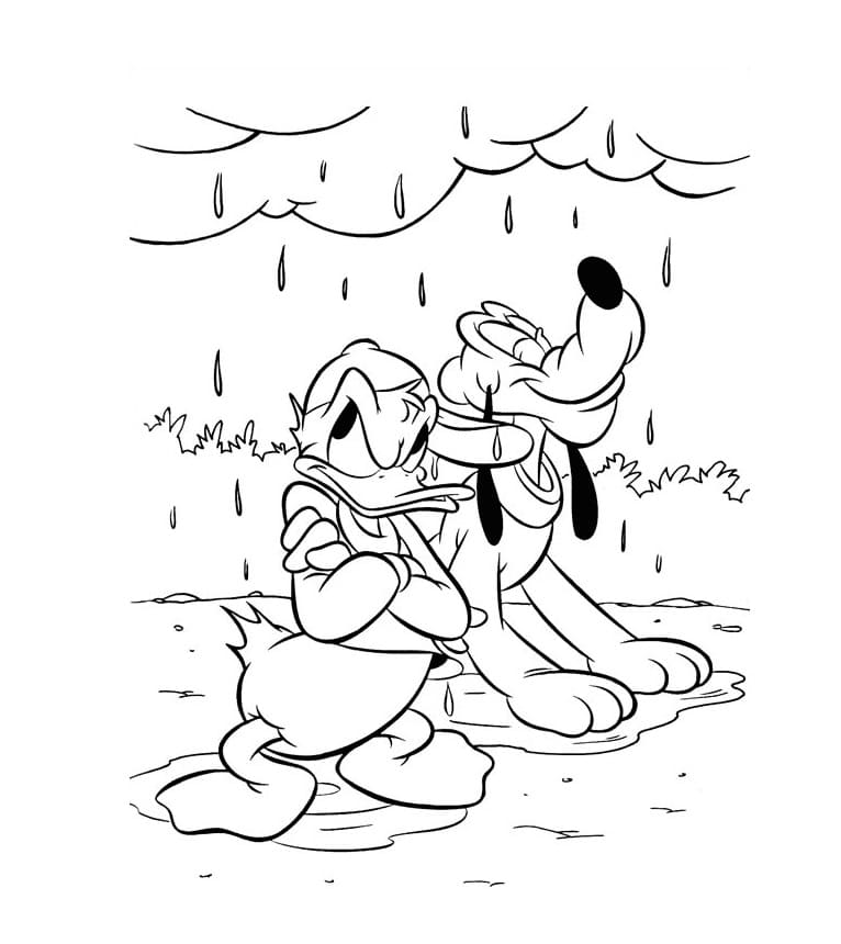 Coloriage gratuit pour enfants et adultes Donald Duck #186277, collection Personnages de dessins animés