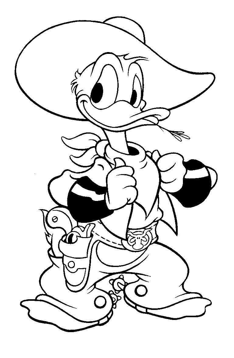 Coloriage gratuit Donald Duck #30114 de la collection Personnages de dessins animés à imprimer