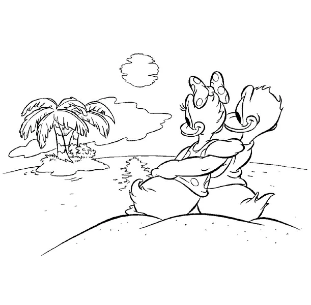Coloriage gratuit Donald Duck #30129 de la collection Personnages de dessins animés à imprimer