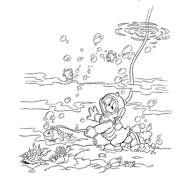 Coloriage gratuit Donald Duck #30278 de la collection Personnages de dessins animés à imprimer