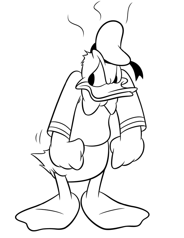 Illustration au trait Donald Duck #30294 de la collection Personnages de dessins animés à colorier gratuitement Illustration au trait Donald Duck #30294 de la collection Personnages de dessins animés à colorier gratuitement
