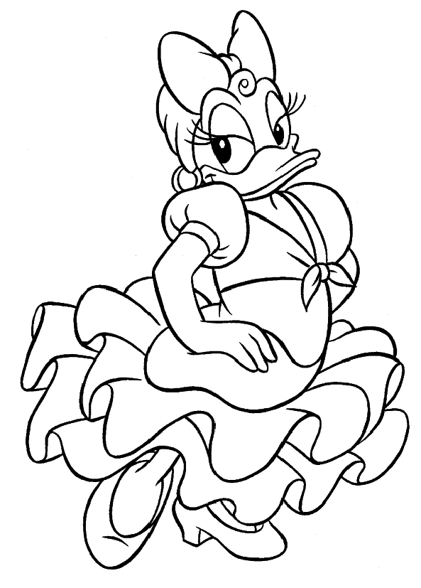 Illustration au trait Donald Duck #30327 de la collection Personnages de dessins animés à colorier gratuitement
