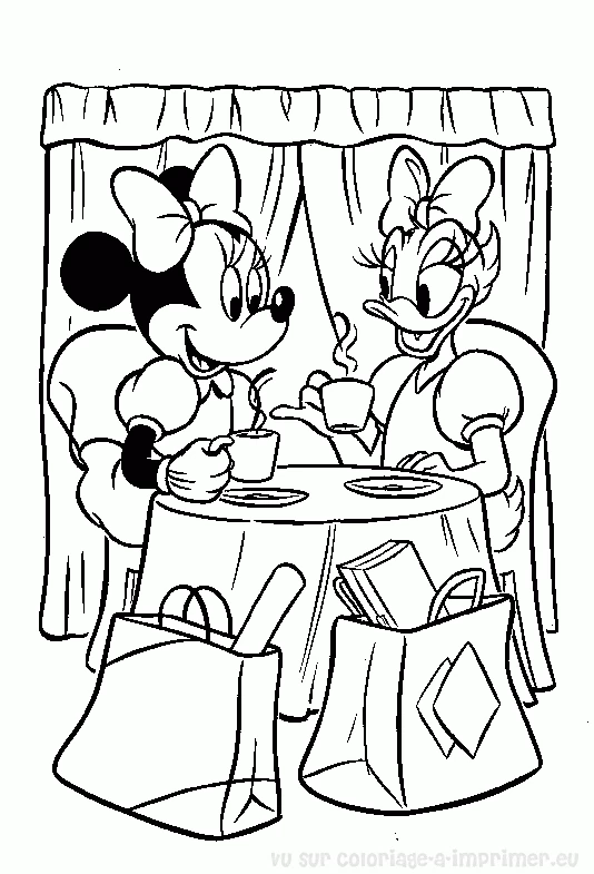 Dessin à colorier Donald Duck #30436 issu de la collection Personnages de dessins animés, prêt à imprimer