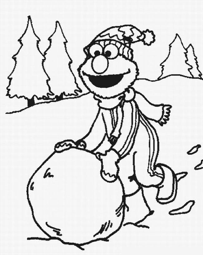Coloriage gratuit Elmo #203546 de la collection Personnages de dessins animés à imprimer