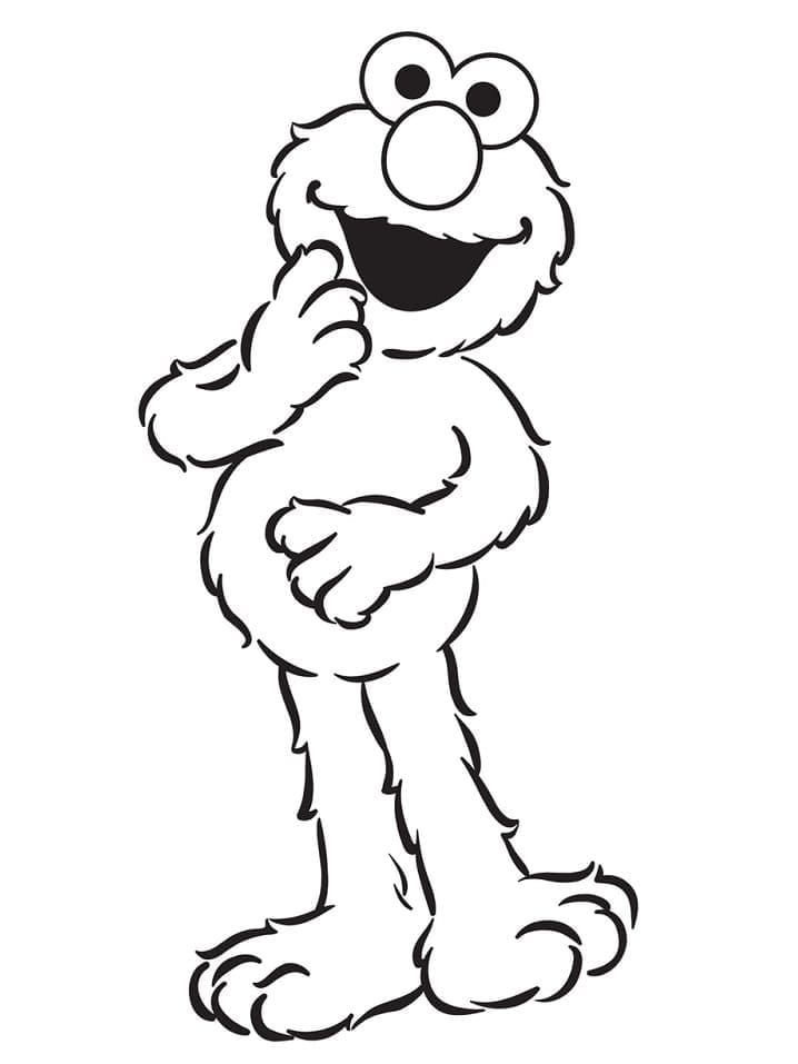 Joli coloriage Elmo #203556 de la collection Personnages de dessins animés, prêt à imprimer pour petits et grands
