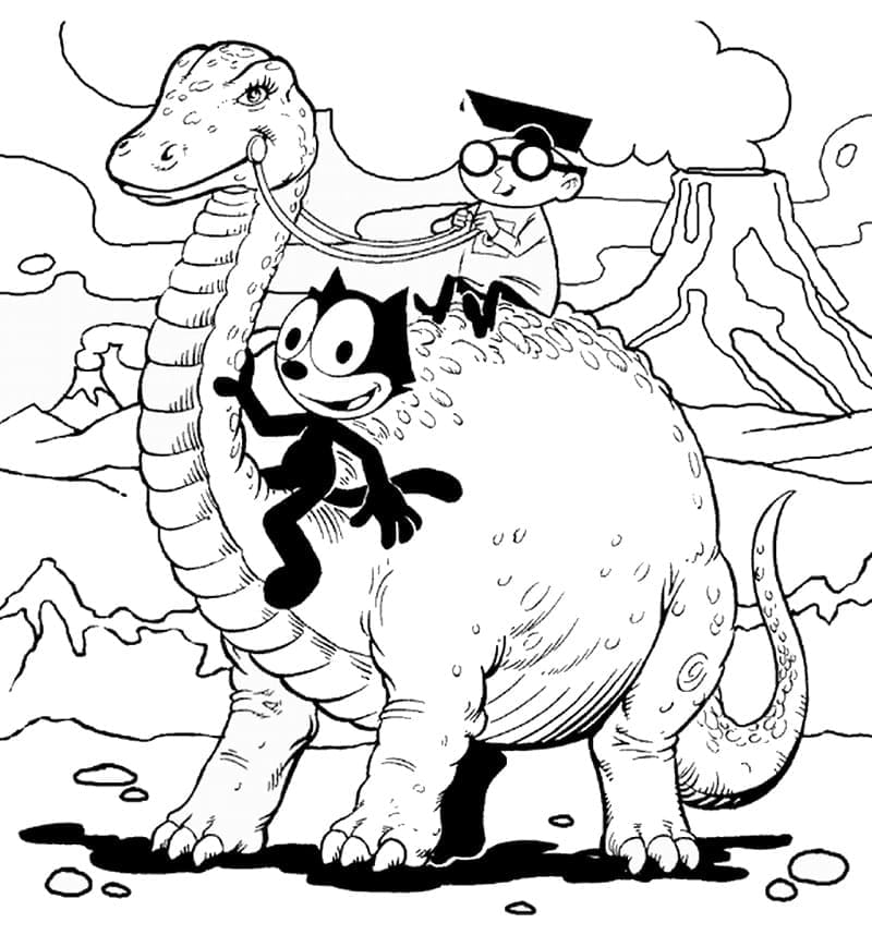 Coloriage gratuit Félix le Chat #206999 de la collection Personnages de dessins animés à imprimer