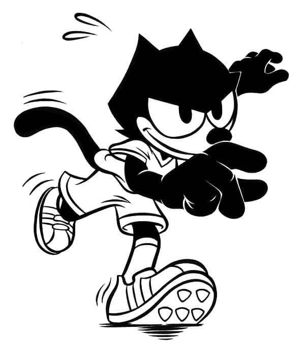 Dessin à colorier: Félix le Chat (Personnages de dessins animés) #207004 - Coloriages à Imprimer Gratuits