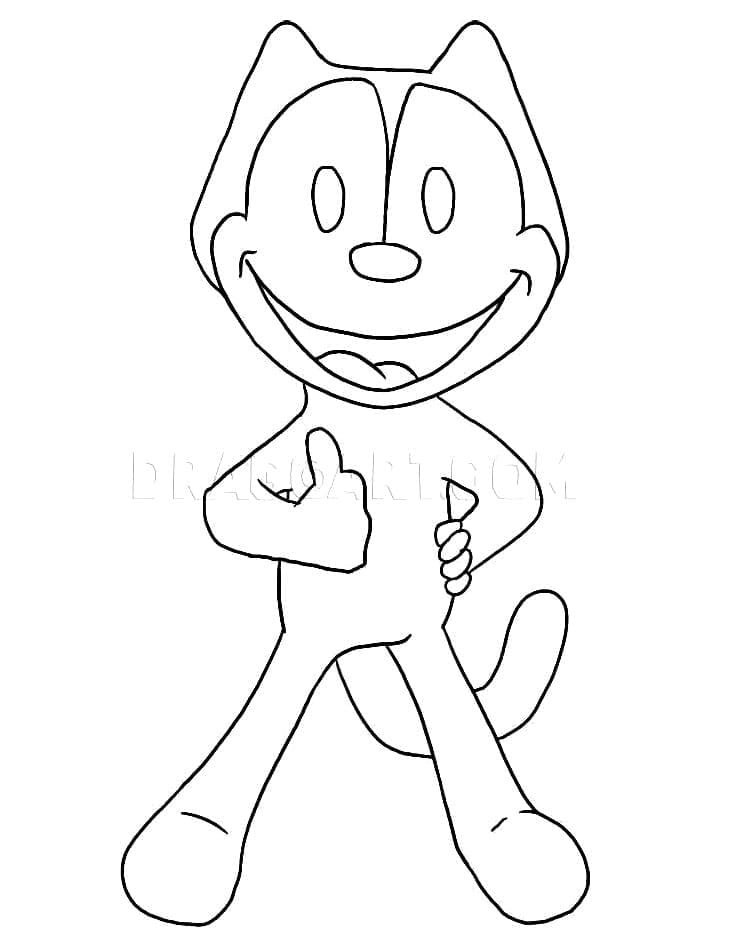 Coloriage gratuit Félix le Chat #207010 de la collection Personnages de dessins animés à imprimer