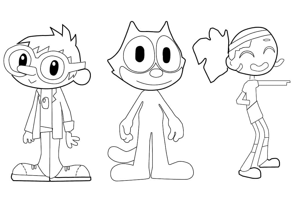 Coloriage gratuit Félix le Chat #207013 de la collection Personnages de dessins animés à imprimer