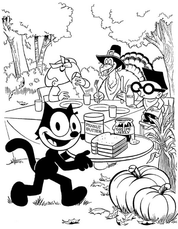 Dessin à colorier: Félix le Chat (Personnages de dessins animés) #47863 - Coloriages à Imprimer Gratuits
