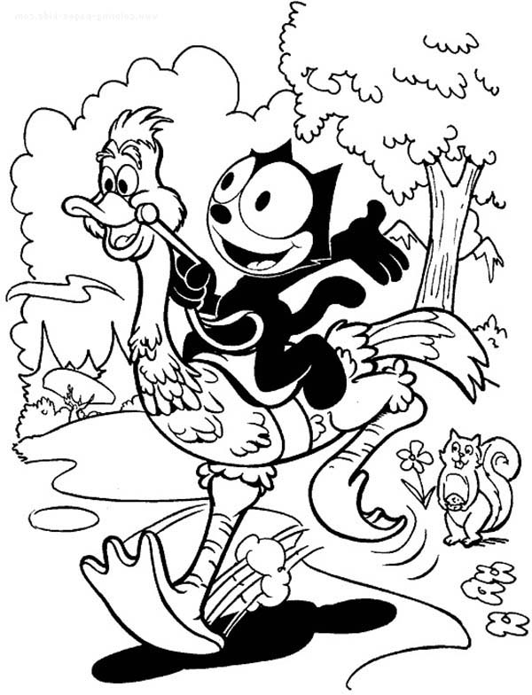 Dessin à colorier: Félix le Chat (Personnages de dessins animés) #47881 - Coloriages à Imprimer Gratuits