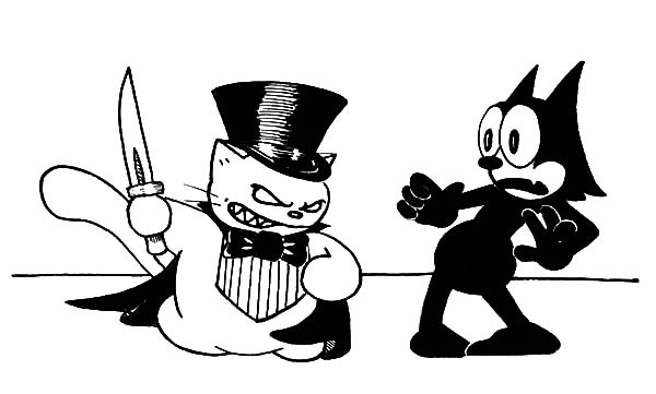 Dessin à colorier: Félix le Chat (Personnages de dessins animés) #47883 - Coloriages à Imprimer Gratuits