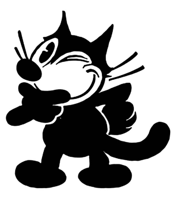 Dessin à colorier: Félix le Chat (Personnages de dessins animés) #47897 - Coloriages à Imprimer Gratuits