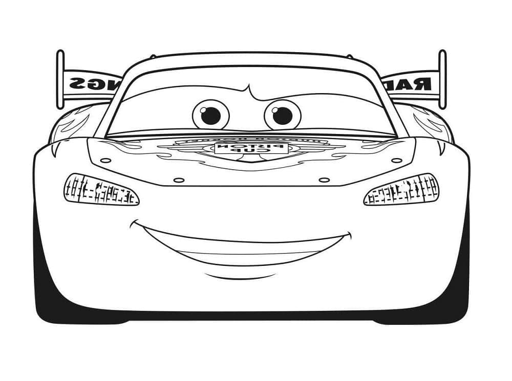 Dessin à colorier: Flash McQueen (Personnages de dessins animés) #183669 - Coloriages à Imprimer Gratuits