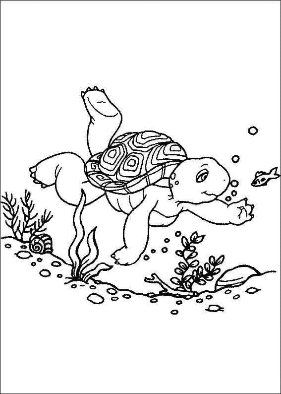 Coloriage gratuit Franklin #189095 de la collection Personnages de dessins animés à imprimer