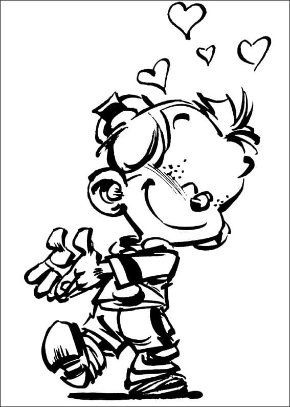 Coloriage gratuit Le Petit Spirou #182502 de la collection Personnages de dessins animés à imprimer