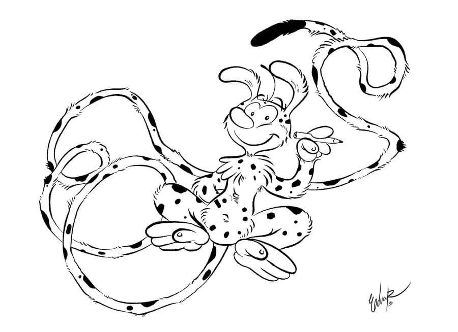 Dessin Marsupilami #182696 à colorier de la série Personnages de dessins animés, gratuit à télécharger et imprimer