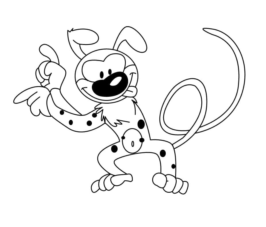 Coloriage gratuit Marsupilami #182713 de la collection Personnages de dessins animés à imprimer