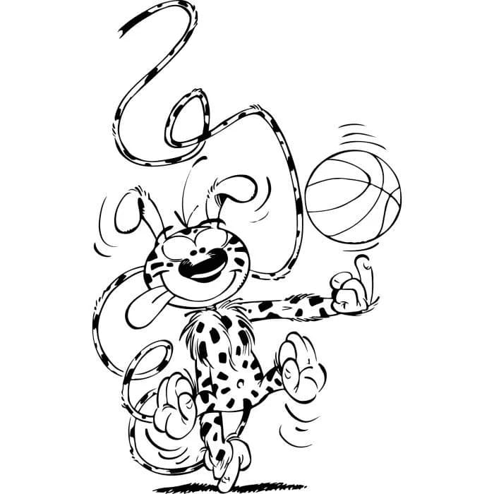Coloriage imprimable Marsupilami #182724 de la collection Personnages de dessins animés à colorier aux crayons