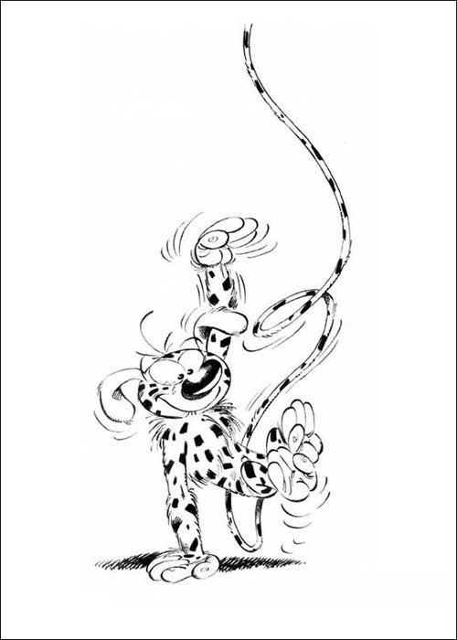 Coloriage Marsupilami #50178 à imprimer gratuitement, extrait de la collection Personnages de dessins animés