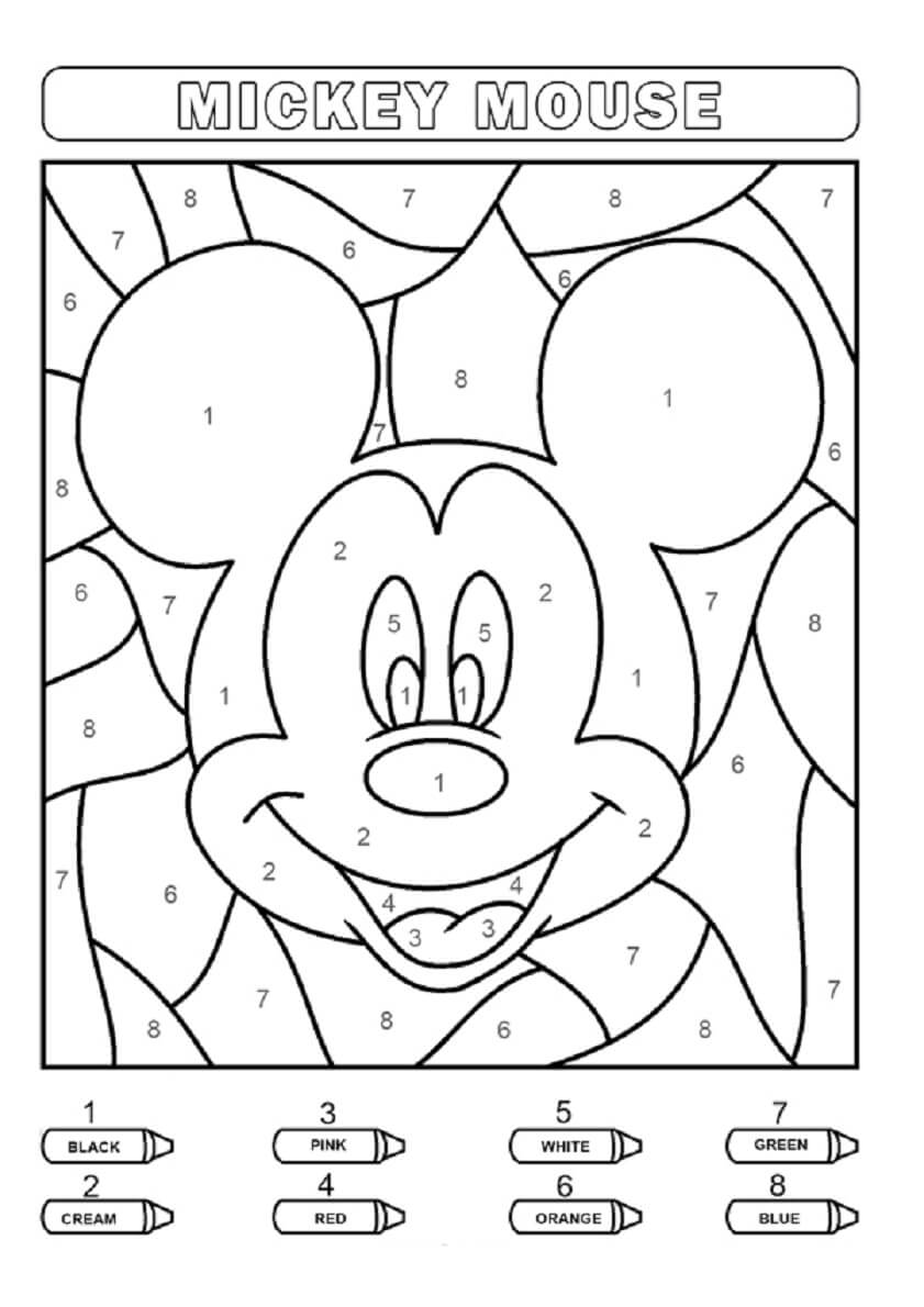 Coloriage gratuit Mickey Mouse #172004 de la collection Personnages de dessins animés à imprimer