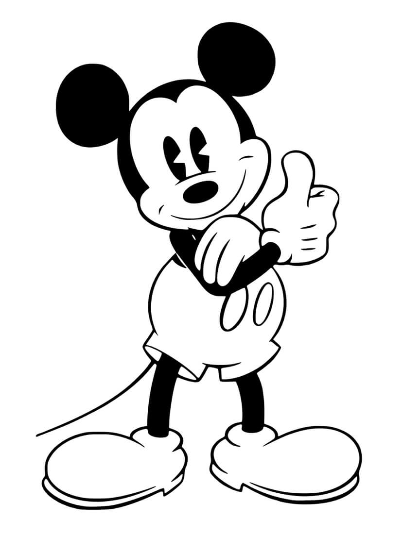Coloriage gratuit Mickey Mouse #172020 de la collection Personnages de dessins animés à imprimer