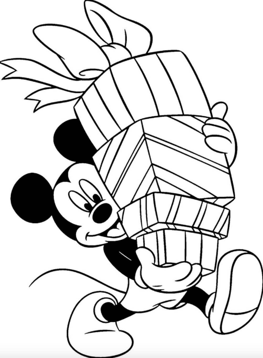 Coloriage gratuit Mickey Mouse #172029 de la collection Personnages de dessins animés à imprimer