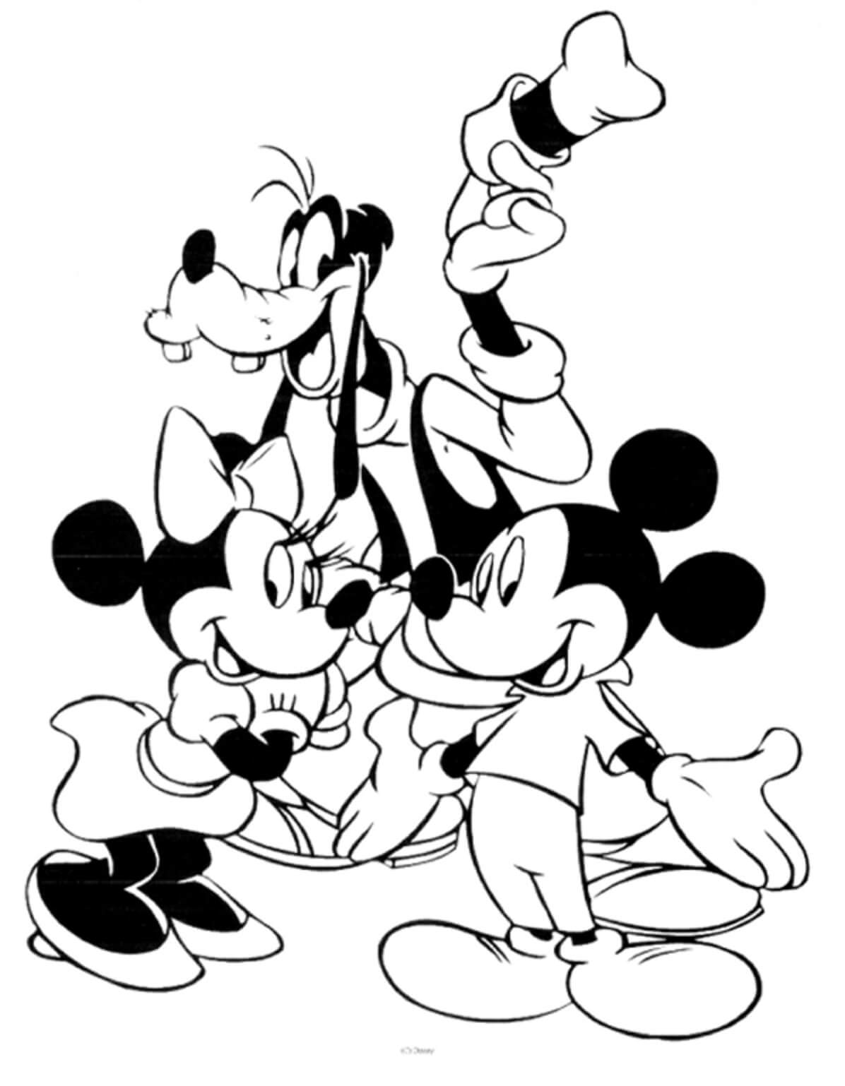 Dessin à colorier: Mickey Mouse (Personnages de dessins animés) #172037 - Coloriages à Imprimer Gratuits