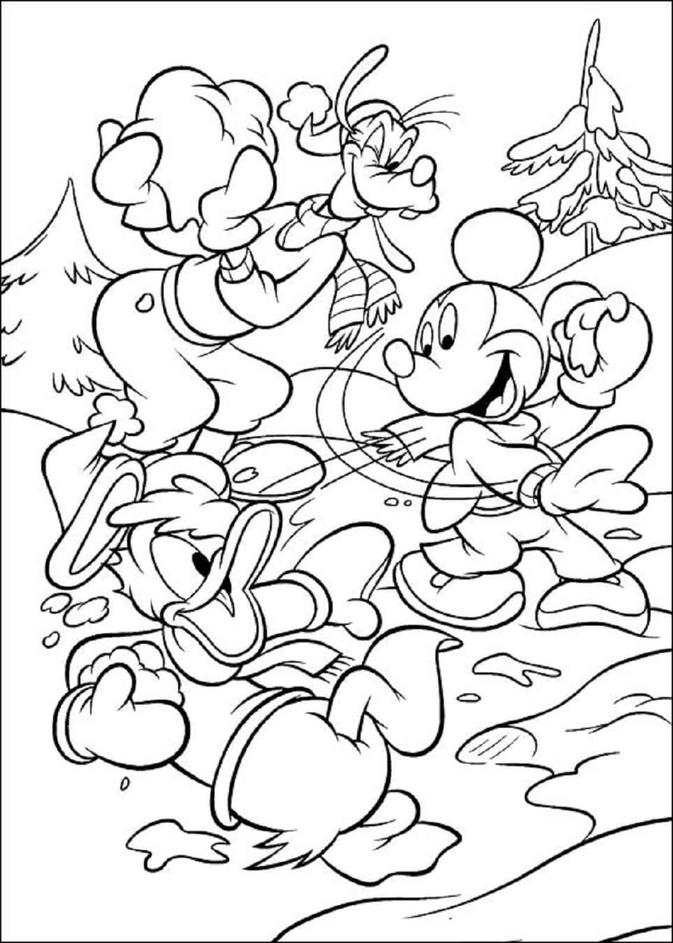 Coloriage gratuit Mickey Mouse #172038 de la collection Personnages de dessins animés à imprimer