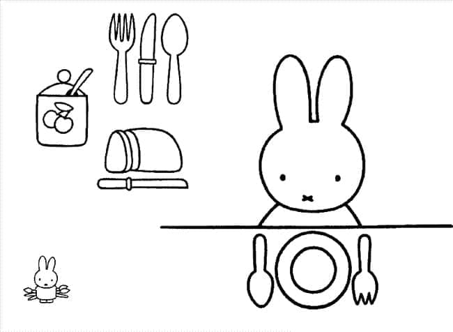 Coloriage gratuit Miffy #202772 de la collection Personnages de dessins animés à imprimer