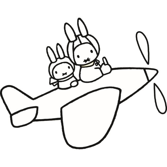 Coloriage gratuit Miffy #202774 de la collection Personnages de dessins animés à imprimer