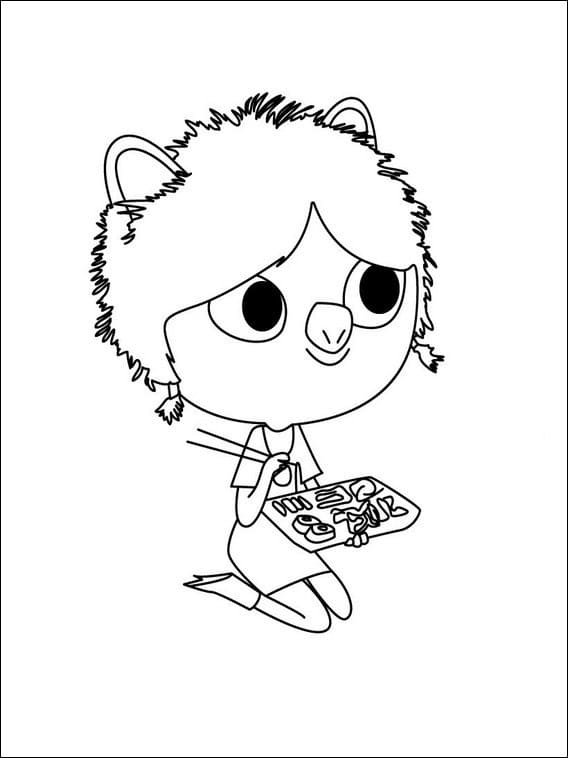Coloriage gratuit Mouk #213019 de la collection Personnages de dessins animés à imprimer