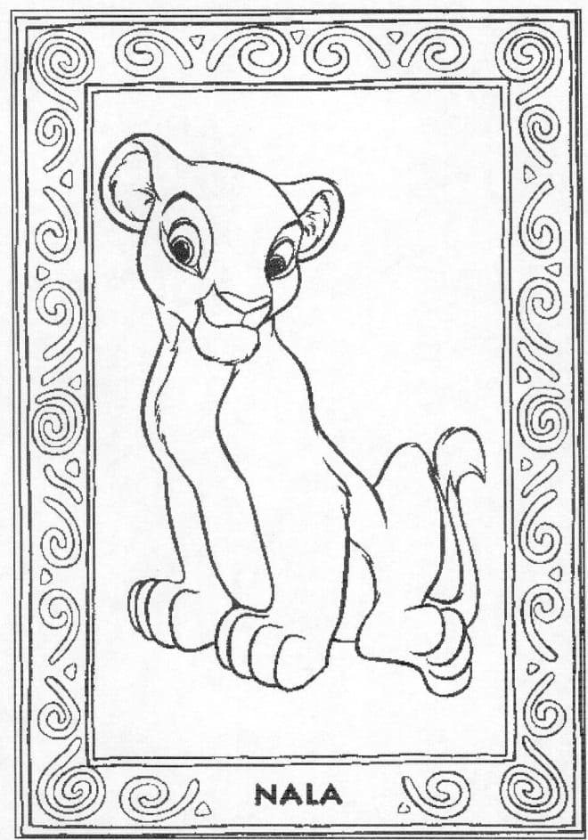 Coloriage gratuit Nala #180415 de la collection Personnages de dessins animés à imprimer