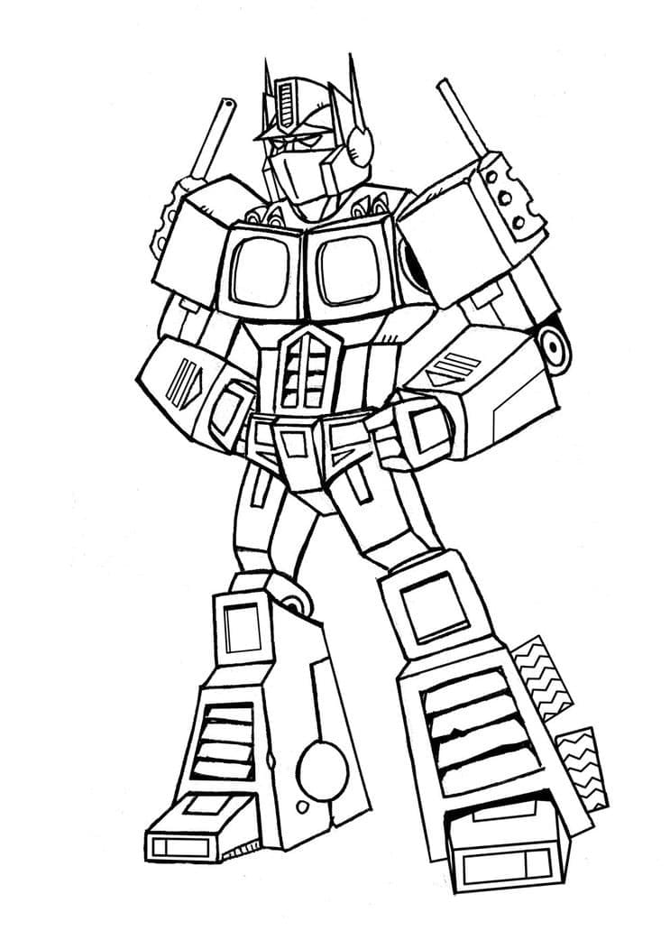 Coloriage gratuit Optimus Prime #214261 de la collection Personnages de dessins animés à imprimer