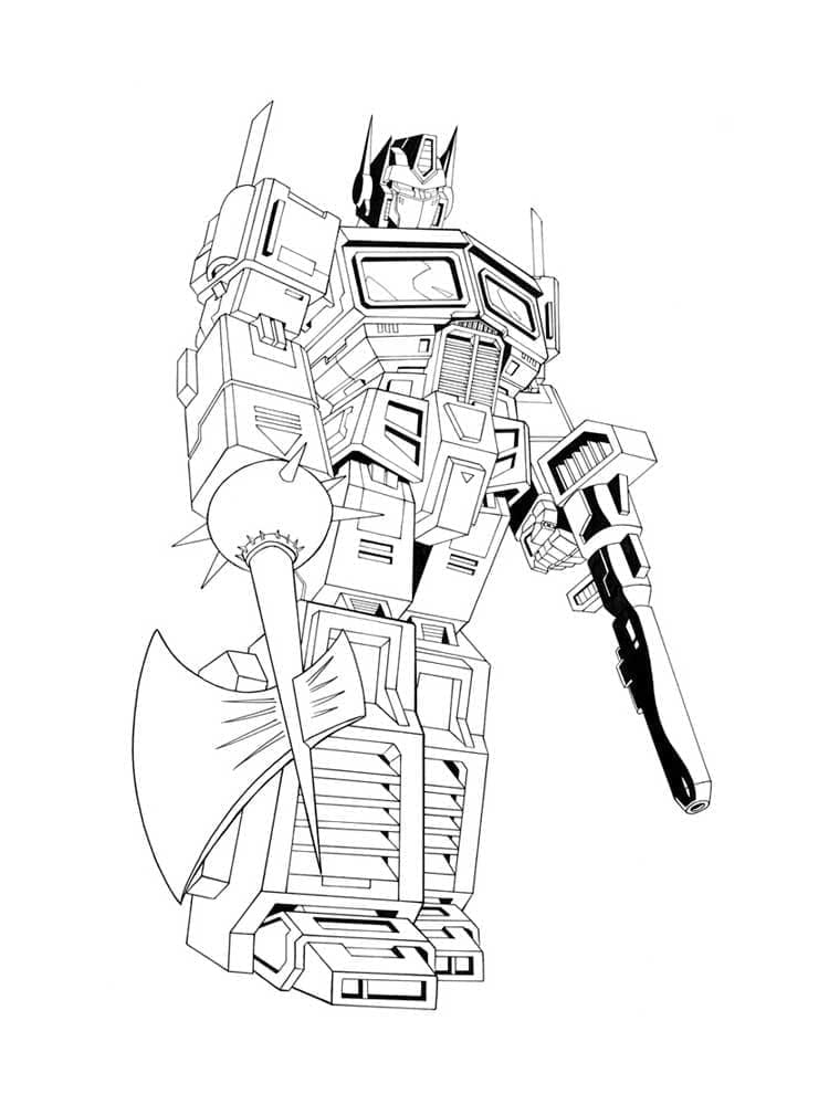 Coloriage gratuit Optimus Prime #214262 de la collection Personnages de dessins animés à imprimer