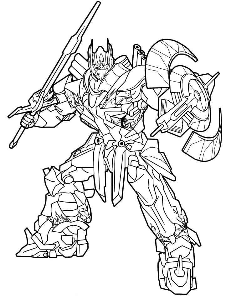 Coloriage gratuit Optimus Prime #214263 de la collection Personnages de dessins animés à imprimer