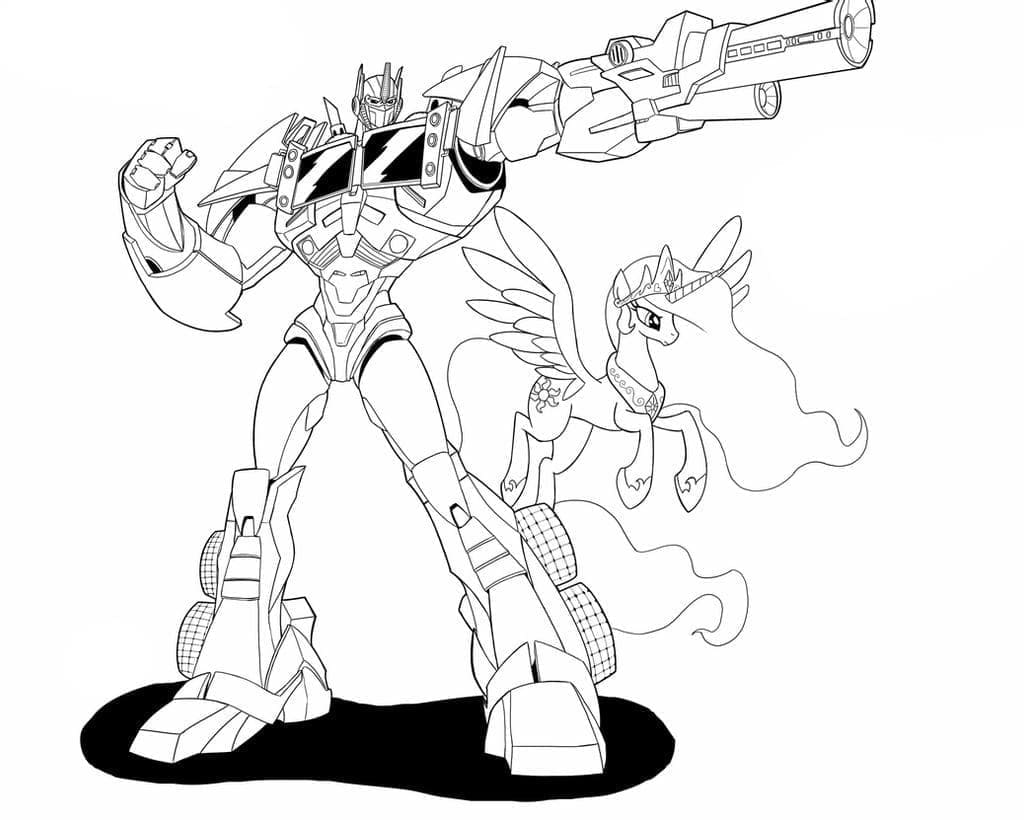 Coloriage gratuit Optimus Prime #214269 de la collection Personnages de dessins animés à imprimer