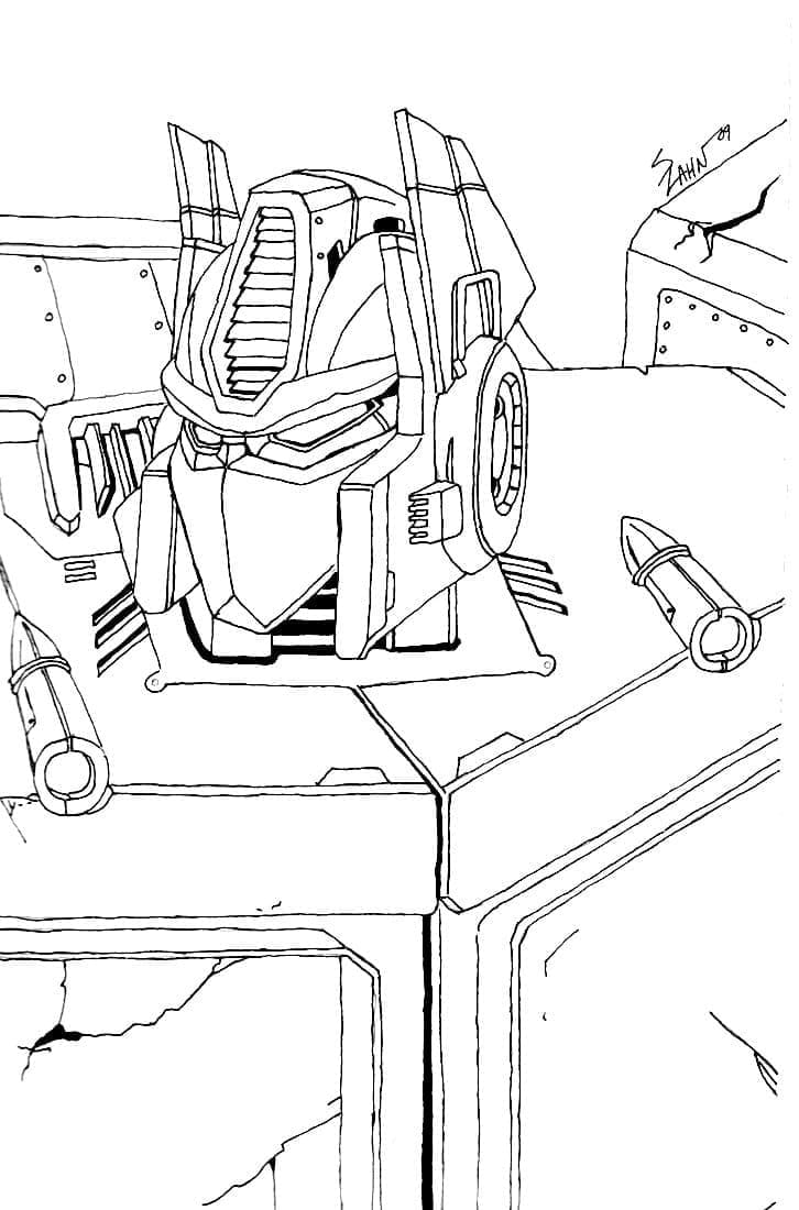 Coloriage gratuit Optimus Prime #214281 de la collection Personnages de dessins animés à imprimer