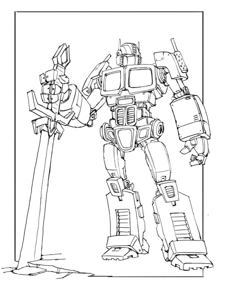 Coloriage gratuit Optimus Prime #214290 de la collection Personnages de dessins animés à imprimer
