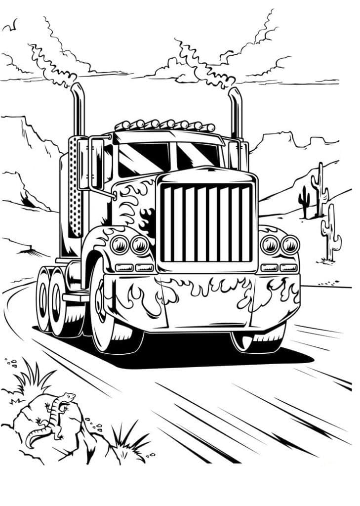 Coloriage gratuit Optimus Prime #214292 de la collection Personnages de dessins animés à imprimer