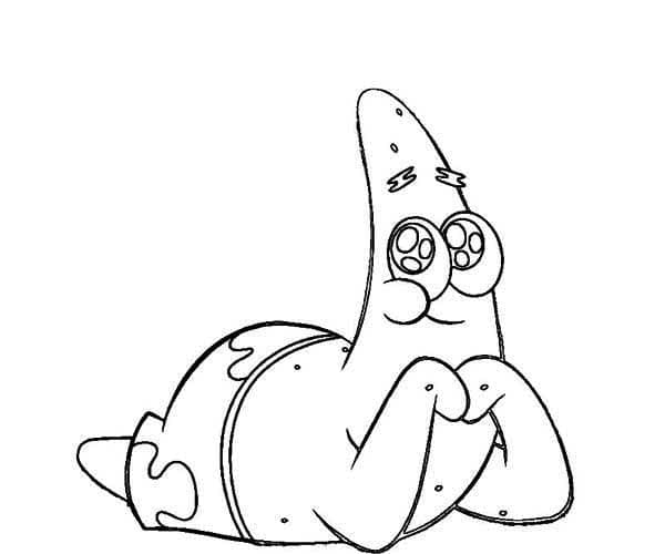 Page de coloriage Patrick Étoile #220651, collection Personnages de dessins animés, à imprimer et colorier