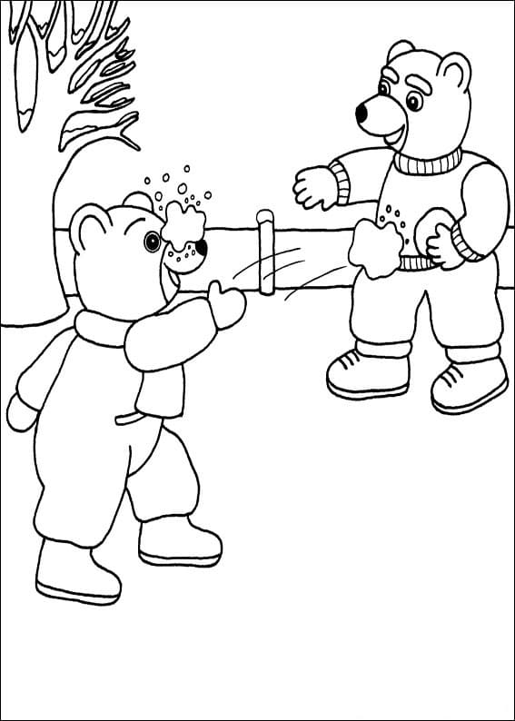 Coloriage gratuit Petit Ours Brun #195034 de la collection Personnages de dessins animés à imprimer