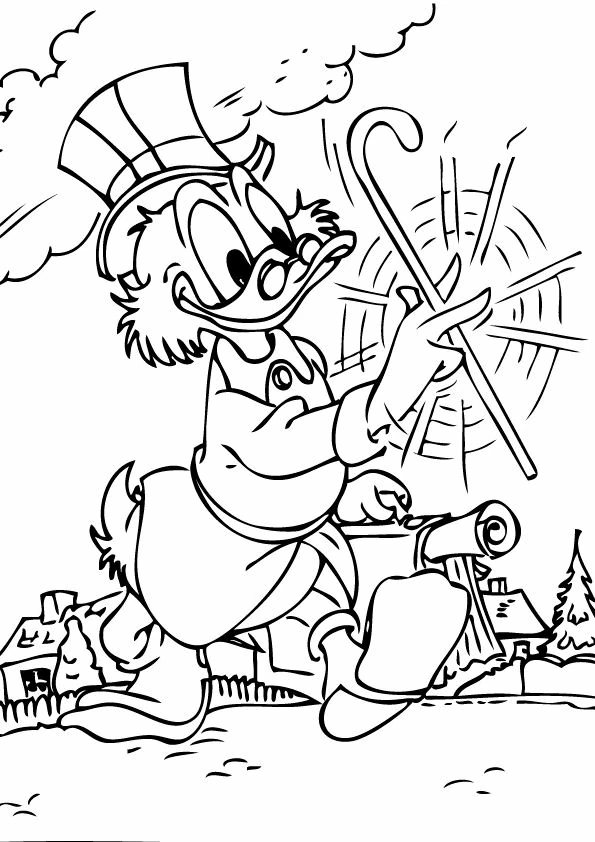 Coloriage gratuit Picsou #31780 de la collection Personnages de dessins animés à imprimer