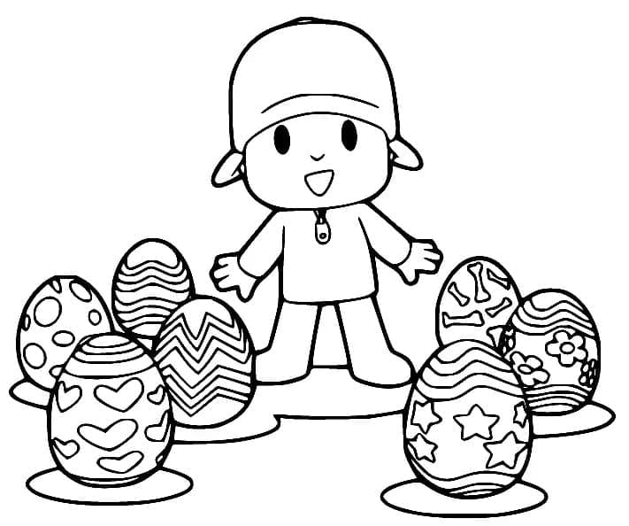 Coloriage gratuit Pocoyo #195270 de la collection Personnages de dessins animés à imprimer