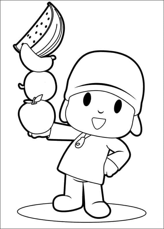 Coloriage gratuit Pocoyo #195272 de la collection Personnages de dessins animés à imprimer