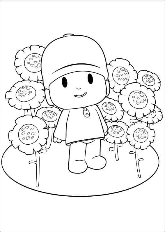 Coloriage gratuit Pocoyo #195273 de la collection Personnages de dessins animés à imprimer
