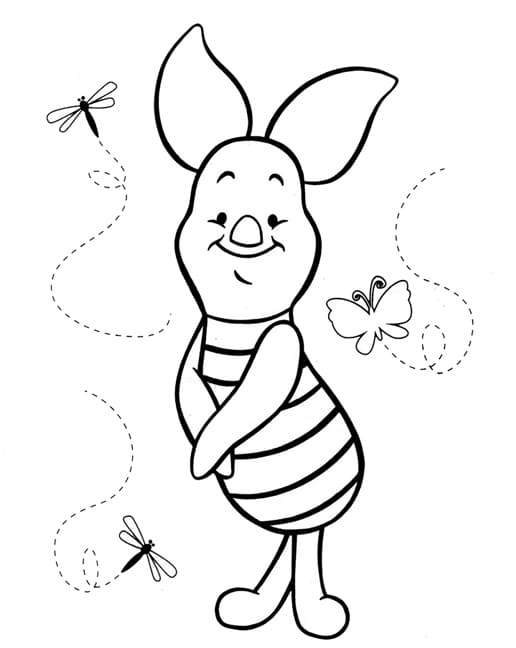 Coloriage gratuit Porcinet #209507 de la collection Personnages de dessins animés à imprimer