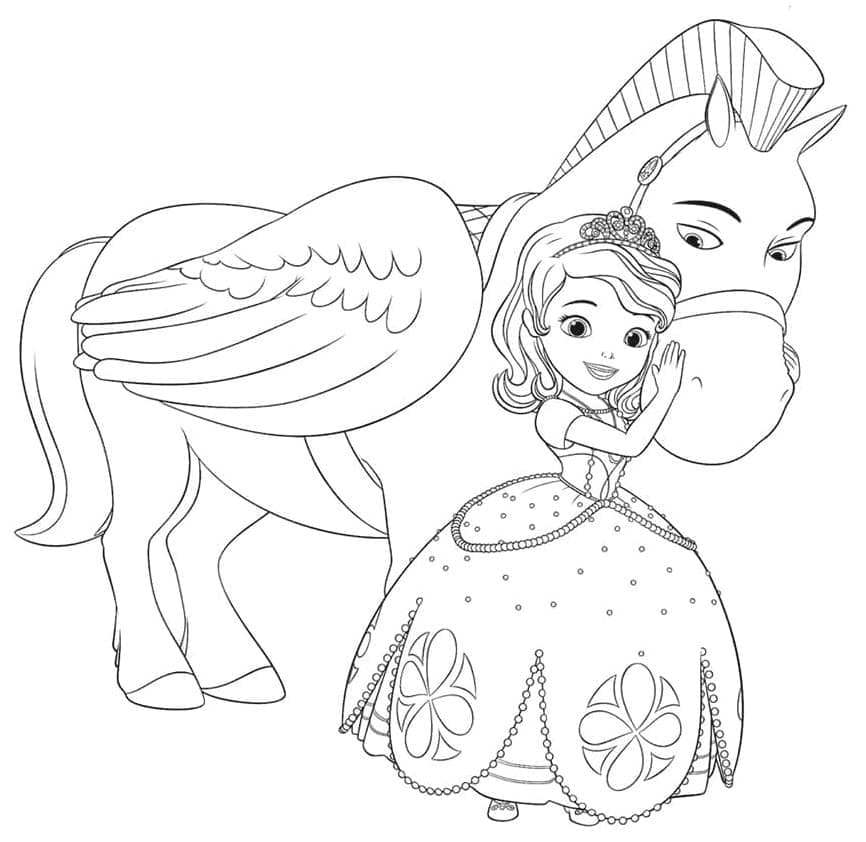 Dessin à colorier: Princesse Sofia (Personnages de dessins animés) #182045 - Coloriages à Imprimer Gratuits